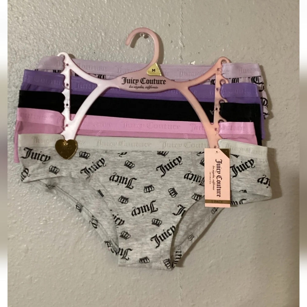 JUICY COUTURE 5-Pack Women Medium No Panty Lines Panties. NWTS